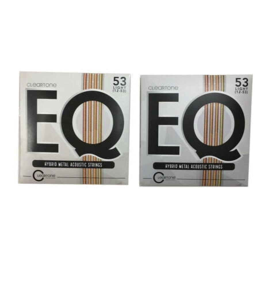 Cleartone Guitar Strings 2 Pack  Acoustic Hybrid Metal Blend Custom Light 12-53