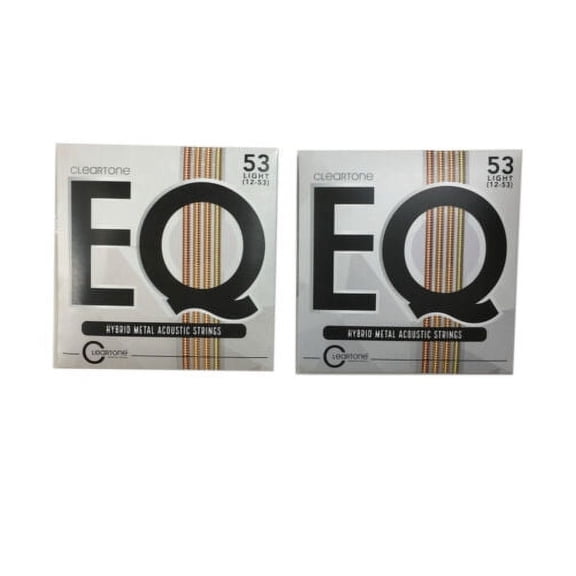 Cleartone Guitar Strings 2 Pack  Acoustic Hybrid Metal Blend Custom Light 12-53