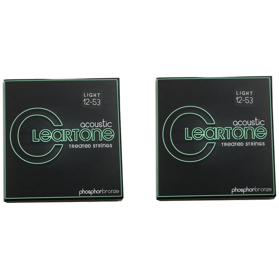 Cleartone Guitar Strings 2-Pack Acoustic Phosphor Bronze 12-53 Super Long Life