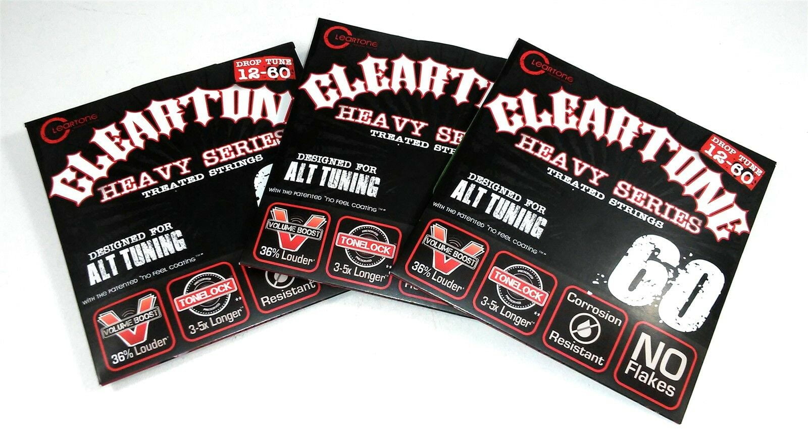 Cleartone Guitar Strings 3-PACK Electric Monster Heavy Alt Drop Tuning 12-60