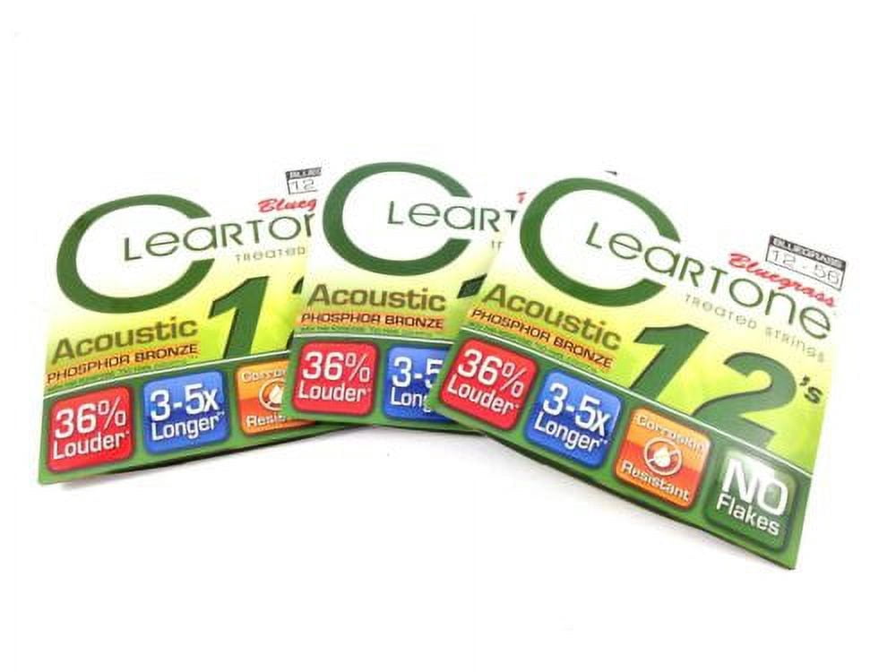 Cleartone Guitar Strings 3 Pack Acoustic Phosphor Bluegrass 12-56