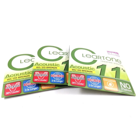 Cleartone Guitar Strings Acoustic 80/20 Bronze Custom Light 11-