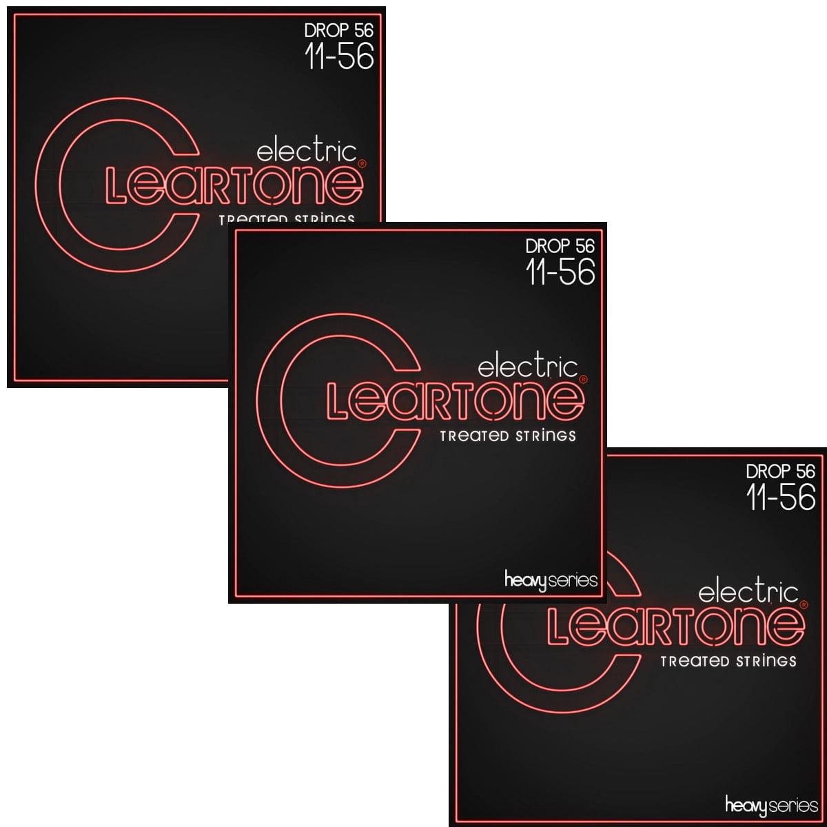 Cleartone Guitar Strings Electric 3 Pack Monster Drop D  11-56