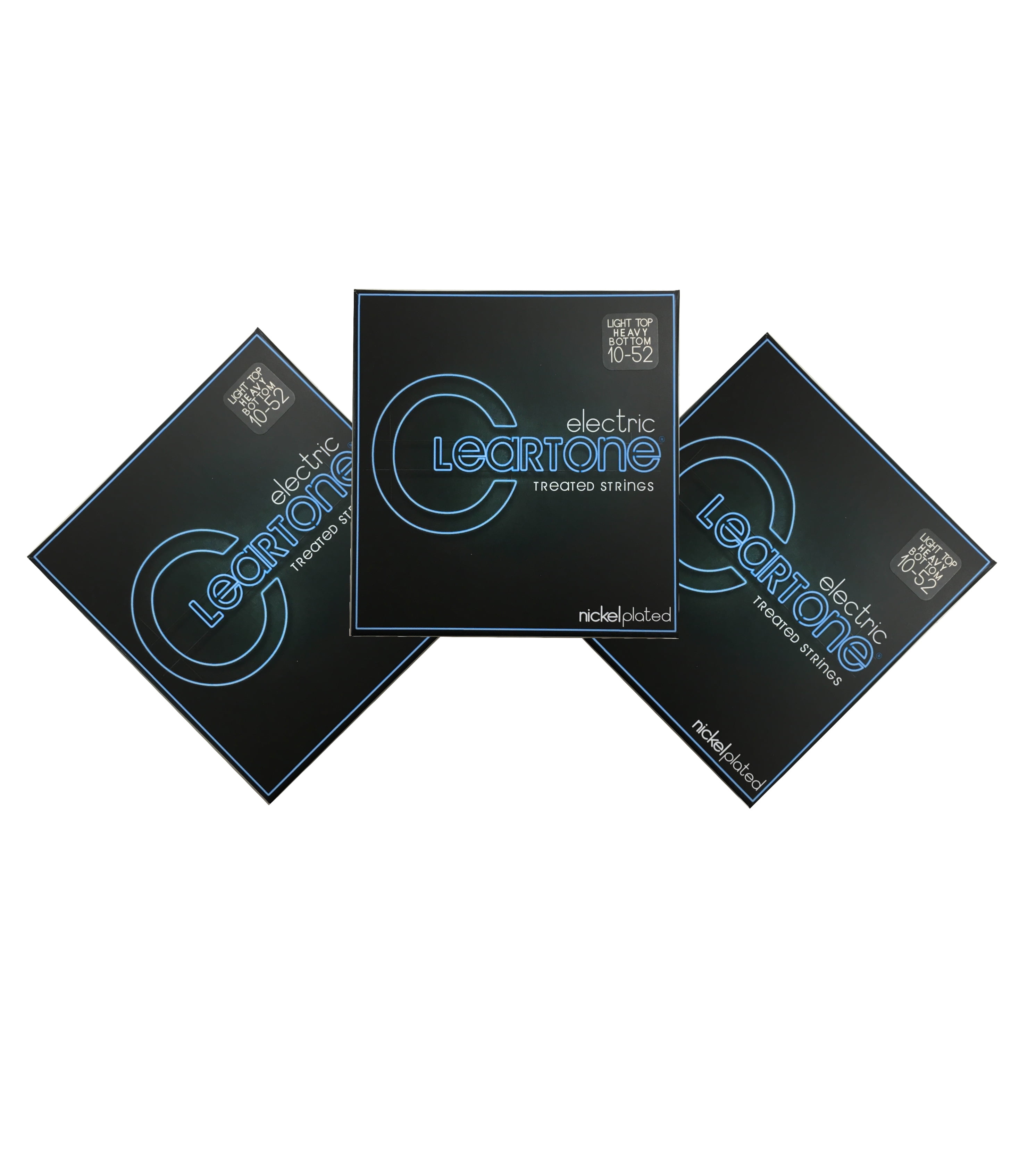 Cleartone Guitar Strings Electric 3 Pack Nickel Plated Light Heavy