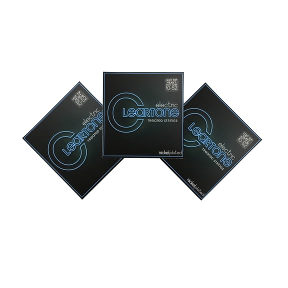 Cleartone Guitar Strings Electric 3 Pack Nickel Plated Light Heavy
