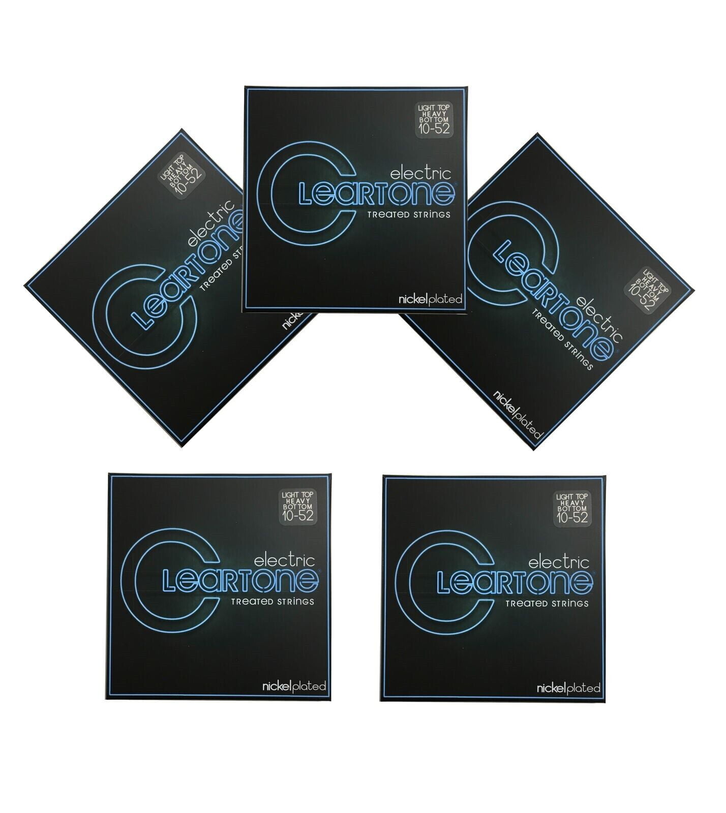 Cleartone Guitar Strings Electric 5 Sets Nickel Plated Light Heavy Hybrid