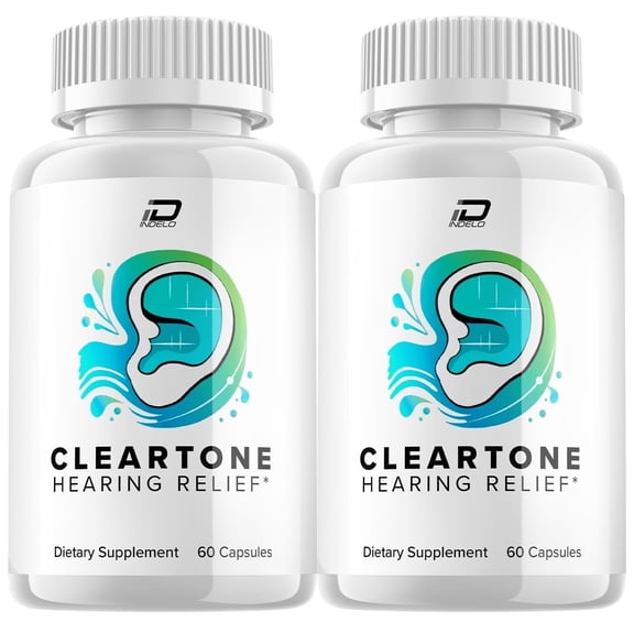 Cleartone Healthy Ear Support Supplement - Cleartone for Hearing Support, 2 Pack, 120 Capsules