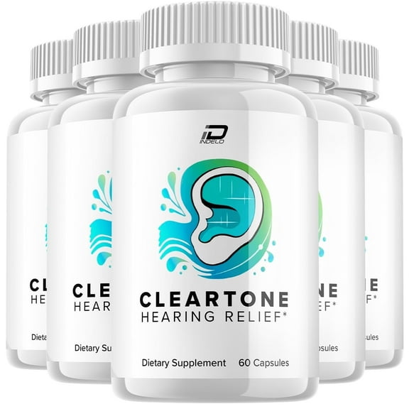 Cleartone Healthy Ear Support Supplement - Cleartone for Hearing Support, 5 Pack, 300 Capsules