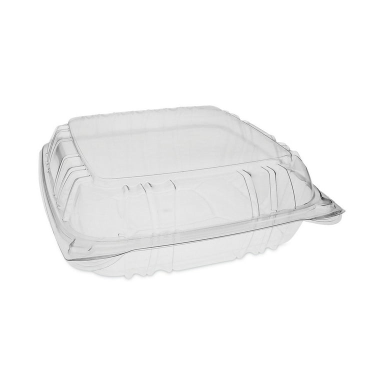 ClearView SmartLock Hinged Lid Container, 9.22 x 8.88 x 2.91, Clear, Plastic, 200/Carton ClearView SmartLock Hinged Lid Container, 9.22 x 8.88 x 2.91, Clear, Plastic, 200/Carton