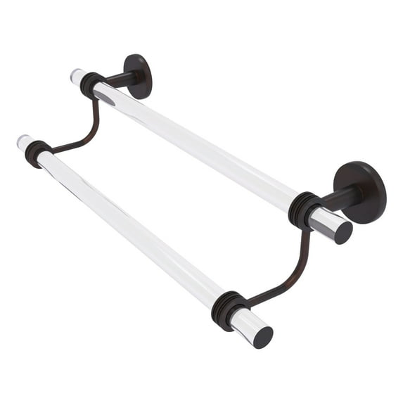 Clearview Collection 18-in Double Towel Bar with Dotted Accents in Venetian Bronze