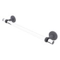 thumbnail image 1 of Clearview Collection 24-in Towel Bar with Twisted Accents in Matte Gray, 1 of 9