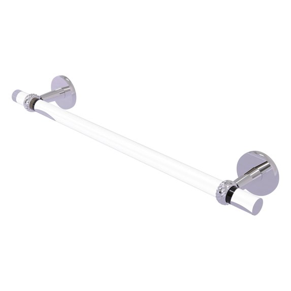 Clearview Collection 30-in Towel Bar with Twisted Accents in Polished Chrome