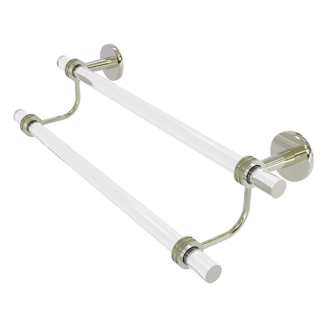 Clearview Collection 36-in Double Towel Bar with Dotted Accents in Polished Nickel