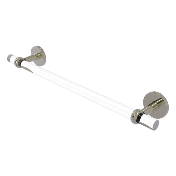 Clearview Collection 36-in Towel Bar with Twisted Accents in Polished Nickel
