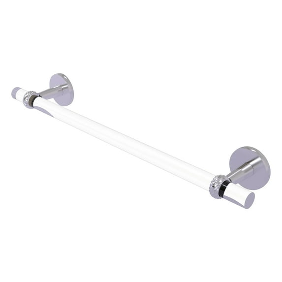 Clearview Collection 36-in Towel Bar with Twisted Accents in Satin Chrome