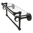 thumbnail image 1 of Clearview Collection Glass Shelf with Gallery Rail and Towel Bar with Smooth Accents - Oil Rubbed Bronze / 16 Inch, 1 of 1