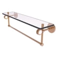 thumbnail image 1 of Clearview Collection Glass Shelf with Towel Bar with Dotted Accents - Brushed Bronze / 22 Inch, 1 of 1