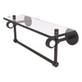 thumbnail image 1 of Clearview Collection Glass Shelf with Towel Bar with Smooth Accents - Venetian Bronze / 16 Inch, 1 of 1