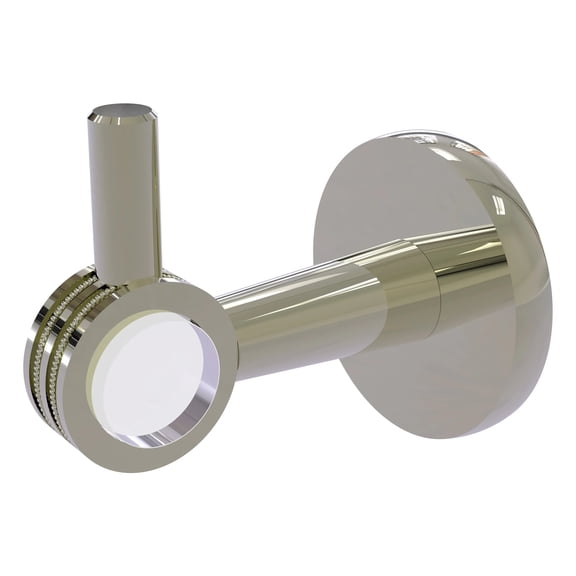 Clearview Collection Robe Hook with Dotted Accents - Polished Nickel