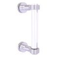 thumbnail image 1 of Clearview Collection Single Side Shower Door Pull with Grooved Accents - Satin Chrome / 8 Inch, 1 of 1