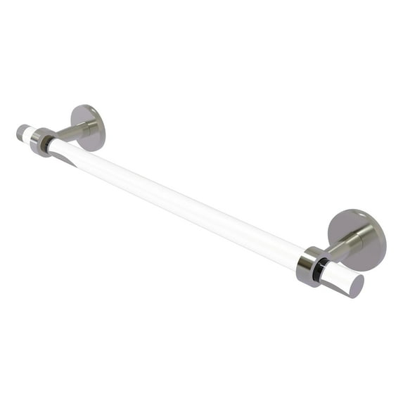 Clearview Collection Towel Bar with Smooth Accents - Satin Nickel / 24 Inch