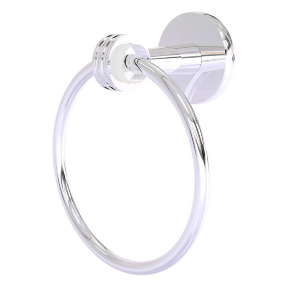 Clearview Collection Towel Ring with Dotted Accents in Polished Chrome