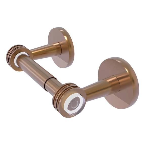 Clearview Collection Two Post Toilet Tissue Holder - Brushed Bronze / Dotted