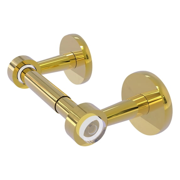 Clearview Collection Two Post Toilet Tissue Holder - Polished Brass / Smooth