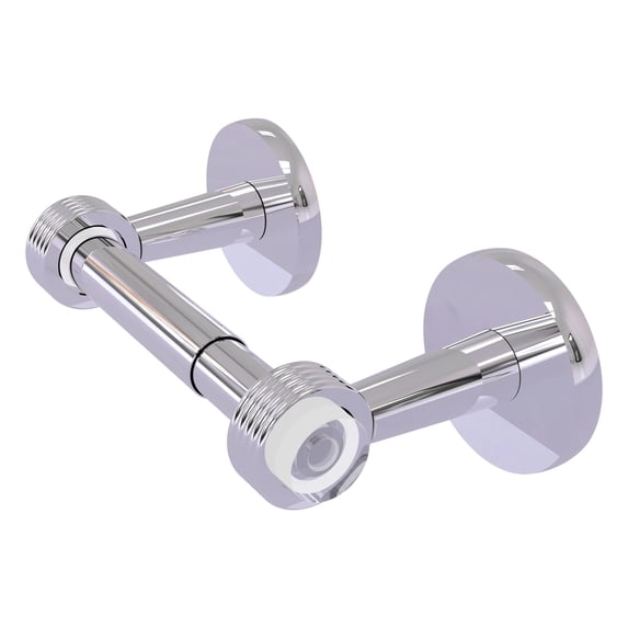 Clearview Collection Two Post Toilet Tissue Holder with Groovy Accents in Polished Chrome