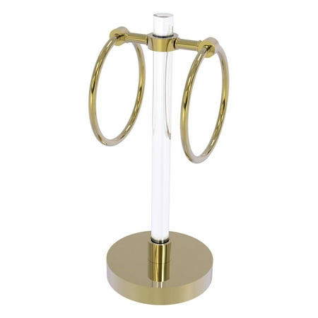 Clearview Collection Vanity Top Guest Towel Ring in Unlacquered Brass