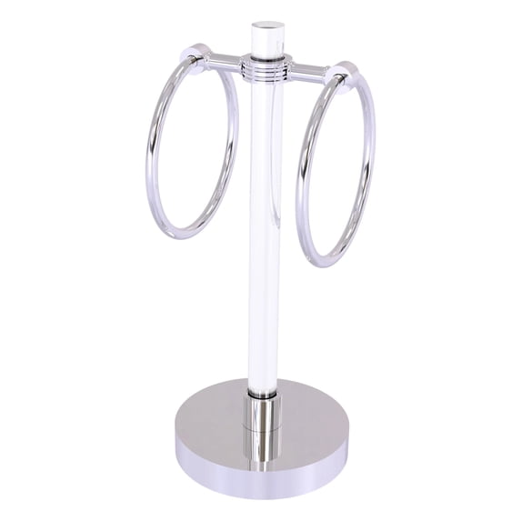 Clearview Collection Vanity Top Guest Towel Ring with Dotted Accents in Polished Chrome
