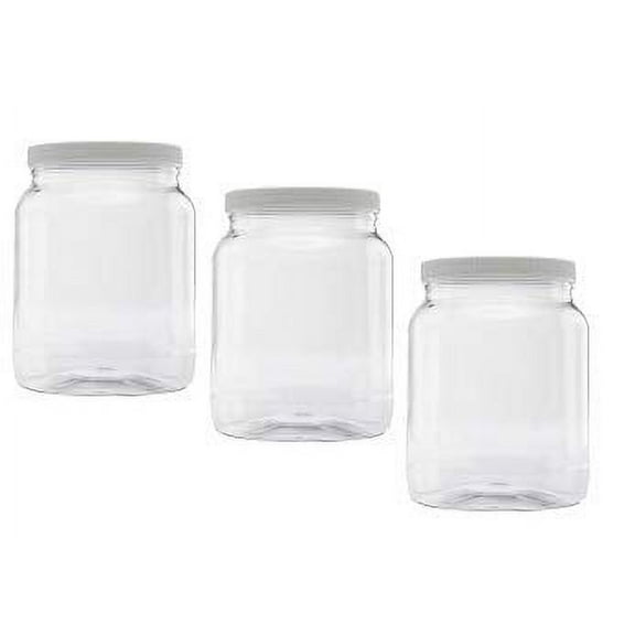 Clearview Container Clear Plastic Airtight Food Storage Jar (3 Count)
