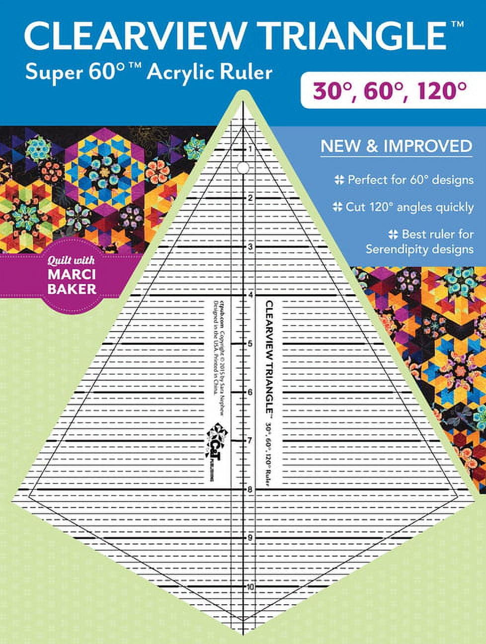 Clearview Triangle™ Super 60™ Acrylic Ruler : 30°, 60°, 120° (General ...