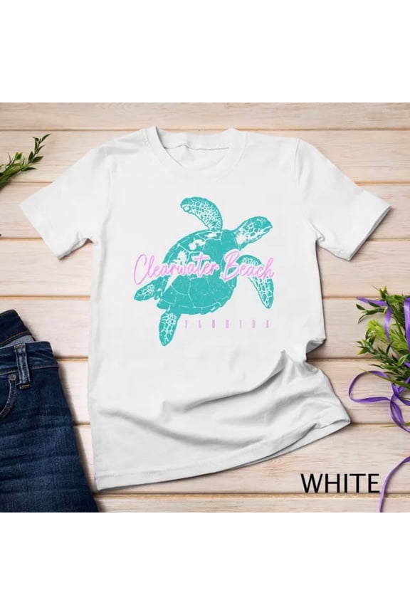 Clearwater Beach Florida Fl Sea Turtle Scuba Diving Diver T-Shirt Birthday Gifts; For Men & Women