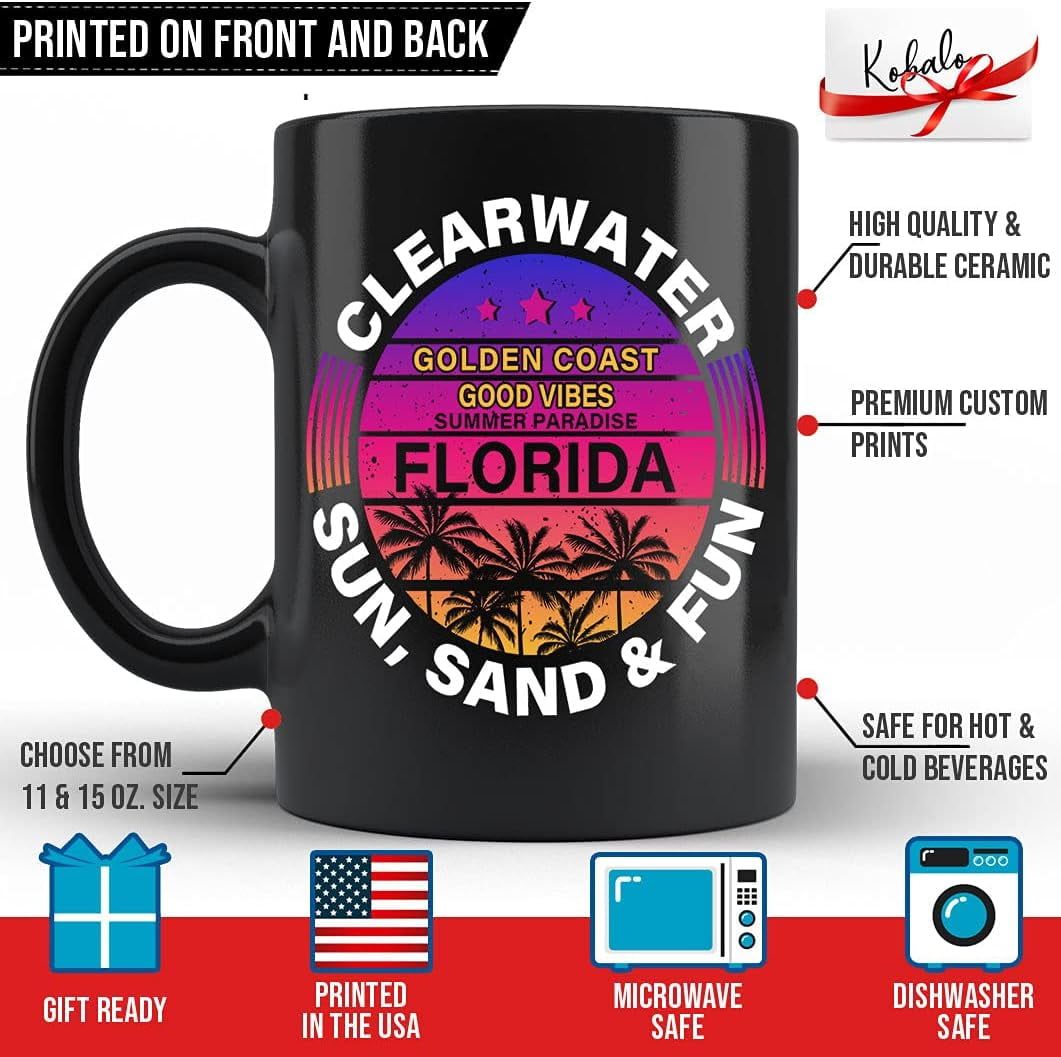 Clearwater Beach Florida Mugs Summer Clearwater Beach Mug, Summer