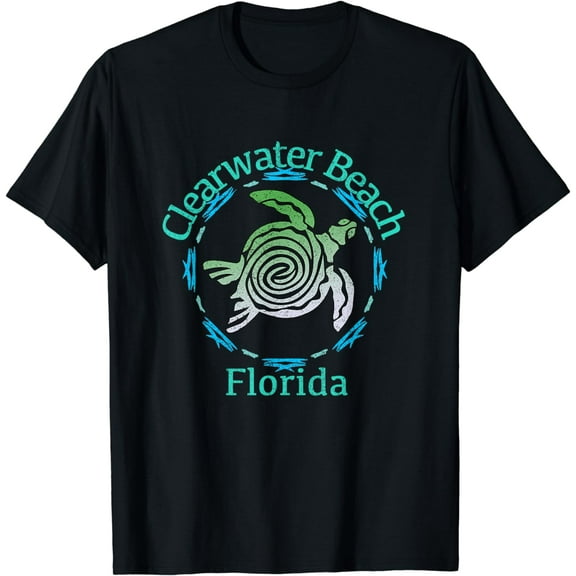 Clearwater Beach Vintage Tribal Turtle Gift T-Shirt