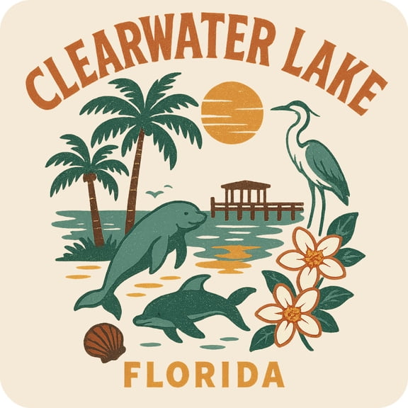 Clearwater Lake Florida Keepsakes Souvenir Vinyl Sticker – Destination Travel Keepsake Collectible (3-Inches Wide)