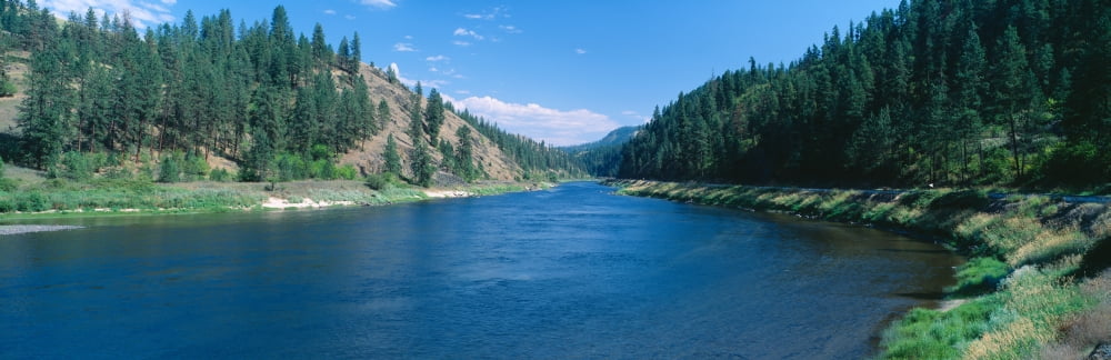 Clearwater River Lewis and Clark 1805 expedition route Idaho Canvas Art - Panoramic Images (27 x 9)