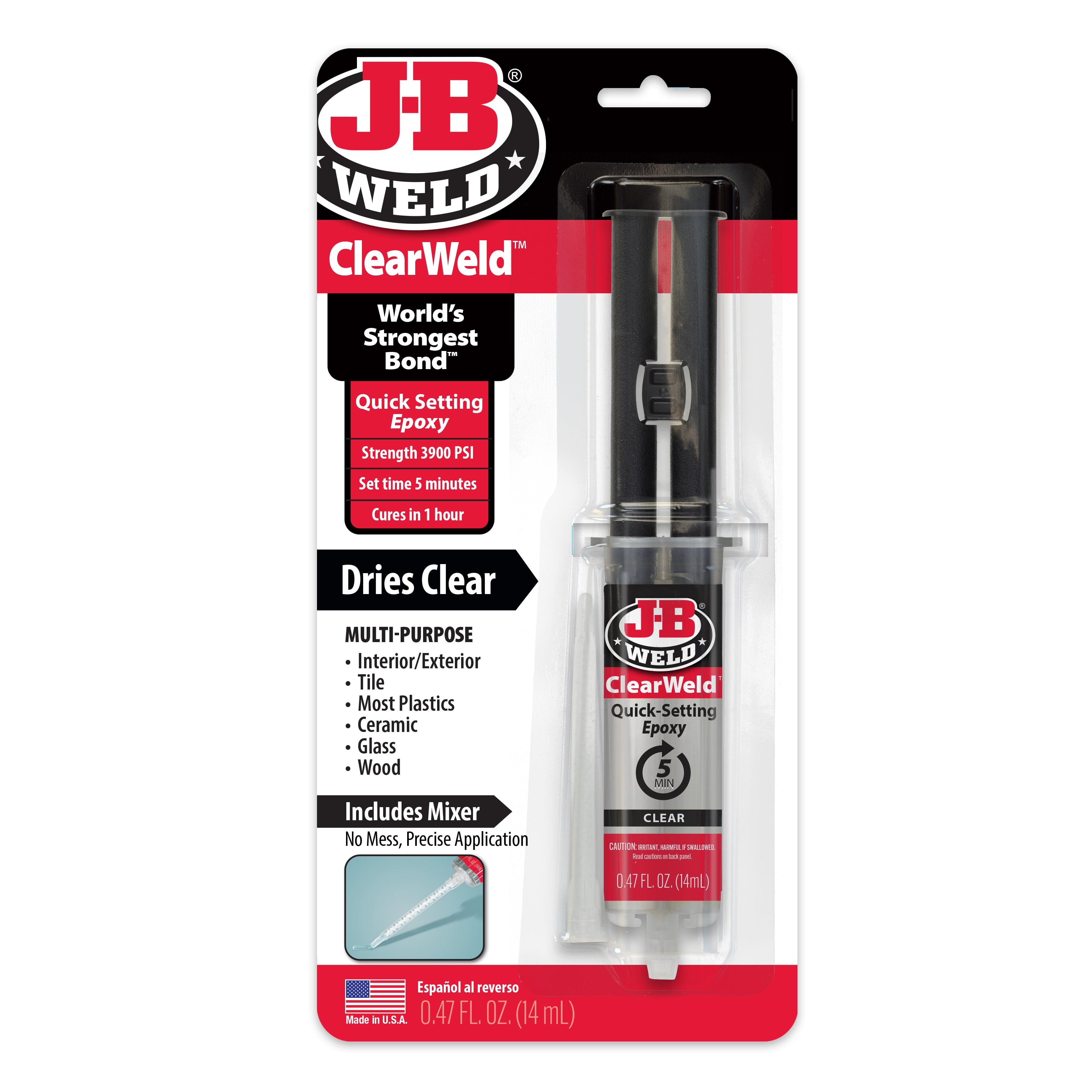 J-B Weld 50151 Woodweld Epoxy Syringe - 25 ml. Tan - Walmart.com