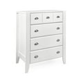 thumbnail image 1 of Cleary Contemporary Faux Wood 4 Drawer Dresser, White, 1 of 8