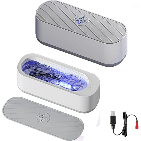 Clearzy Ultrasonic Glasses Cleaner Machine, Fast Deep Cleaning, No Scratches, for Jewelry Eyeglass