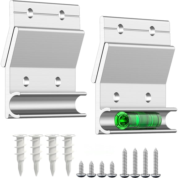 Cleat Picture & Mirror Hanger 2" - Mirror Brackets Hardware Kit - Wall Mounting Cleat Hanger for Art, Frame, Canvas - Z Bar Clip Hanger - 30 lbs 2 Pack