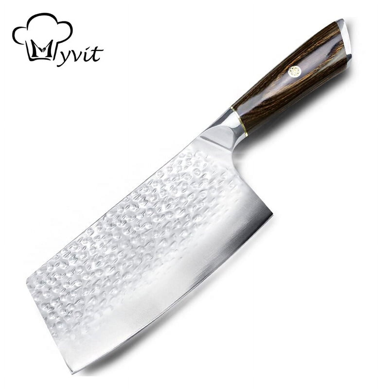 Fseoot Professional Meat Cleaver Knife Titanium Plating Chef Knives High  Carbon Stainless Steel Ultra Sharp Kitchen Cutting Knife for Meat Vegetable