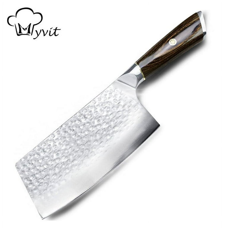 PAUDIN Cleaver Knife, Ultra Sharp Meat Cleaver 7 Inch, High Carbon  Stainless Steel Butcher Knife with Wooden Handle, Chinese Cleaver for Meat  Cutting