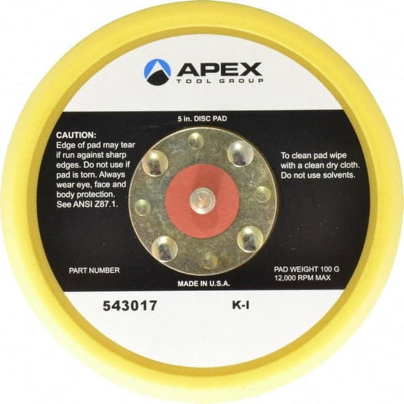 Cleco 5" Diam Adhesive/PSA Disc Backing Pad Hard Density, 13,000 RPM