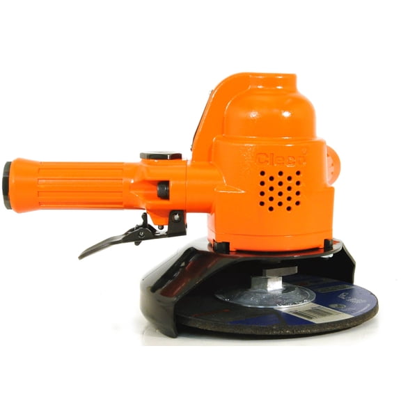 Cleco 7" Wheel Diam, 6,000 RPM, Pneumatic Angle & Disc Grinder 5/8-11 Spindle, 21.9 CFM, Front Exhaust