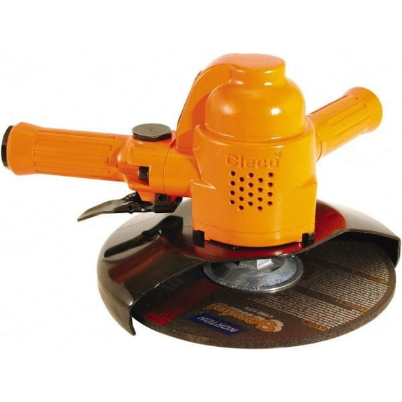 Cleco 9" Wheel Diam, 6,000 RPM, Pneumatic Angle & Disc Grinder 5/8-11 Spindle, 21.9 CFM, Front Exhaust