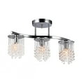 thumbnail image 1 of Clee 3-light Chrome 20-inch Crystal Chandelier, 1 of 3