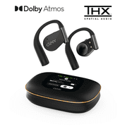 Cleer ARC 5 Open-Ear Wireless Earbuds with Ear Hooks, Dolby Atmos & THX Spatial Audio, 60H Battery, Fast Charge, IPX7 Waterproof Sports Headphones for Running & Workouts, Black