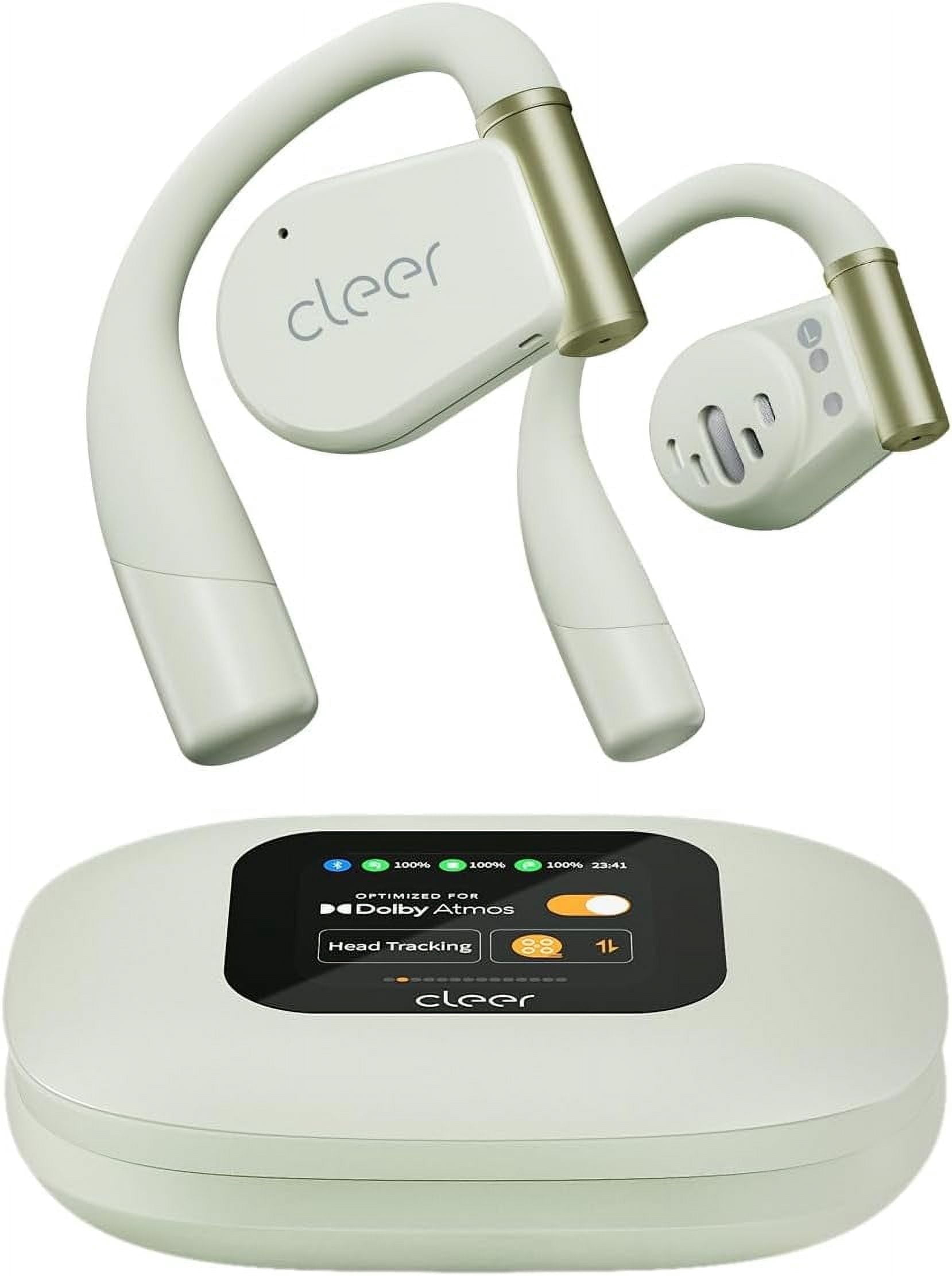Cleer ARC3 Open Ear Bluetooth Headphones, True Wireless Earbuds, Waterproof, 50-Hour Battery, Built-in Mic, Green